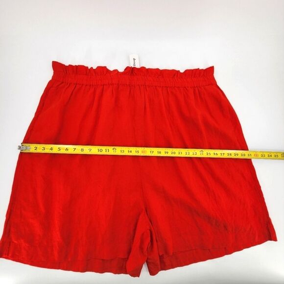 The Drop Priya Linen Shorts Womens Plus Size 4X Red Summer Vacation Travel Vacay - Picture 7 of 10